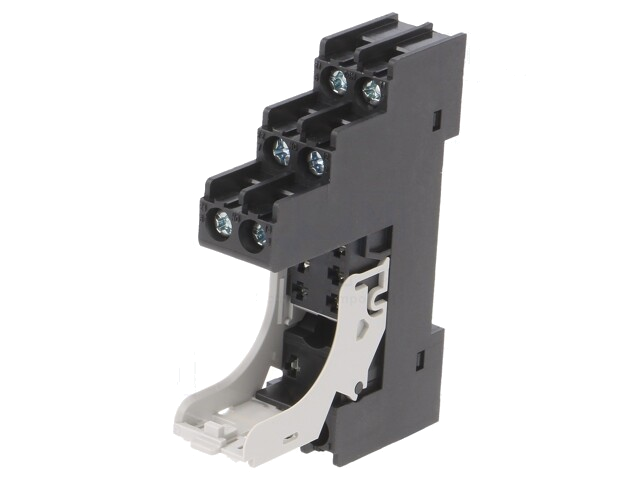 Socket; 8A; 250VAC; op DIN-rail; -40÷70°C; 55,7x15,5x71mm Socket; 8A; 250VAC; op DIN-rail; -40÷70°C; 55,7x15,5x71mm